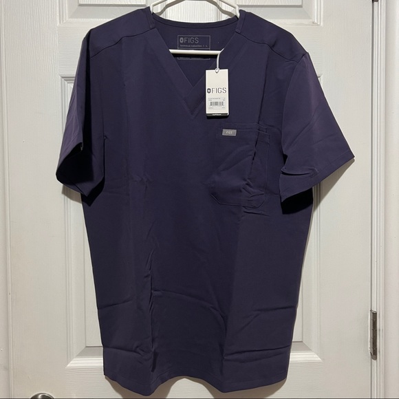 Figs Men’s leon scrub top in purple shadow - Picture 1 of 6